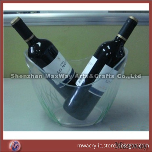 Crystal oblong acrylic ice bucket